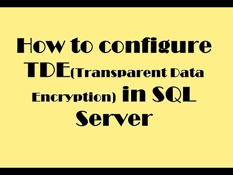 How to configure TDE in SQL Server