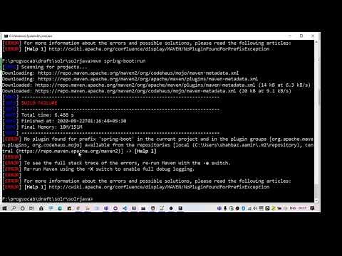 No plugin found for prefix 'spring-boot'