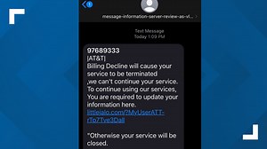 AT&T declined payment text message isn't for real