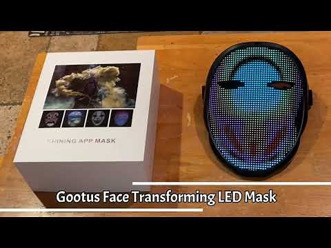 Gootus Face Transforming LED Mask - Programmable With Phone App