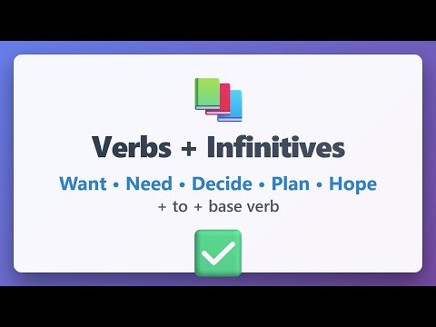 Master Verbs Followed by Infinitives | English Grammar for Beginners