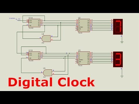 Digital Clock Simulation on Proteus