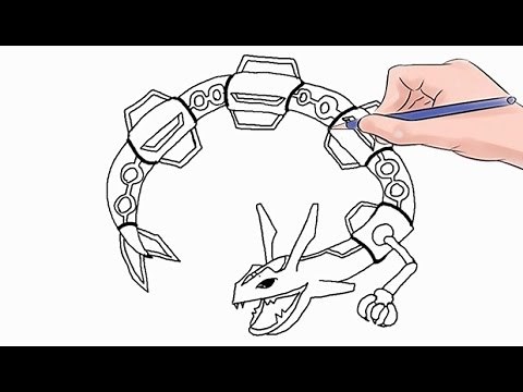 How to Draw The Pokemon Rayquaza Easy Step by Step