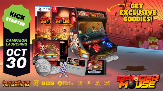🎮💥 The countdown is ON! Just 2 weeks to go until the Danger Mouse game kickstarter opens. Check out some of the exclusive goodies up for grabs! 👉 Follow the campaign to be the first to know when it goes live: https://www.kickstarter.com/projects/dangermousegame/danger-mouse-the-official-console-game | DangerMouse