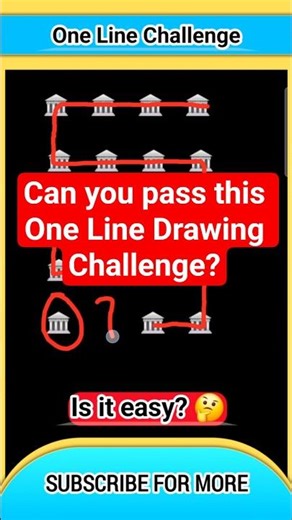 One Line Drawing Puzzle Games Hard #onelinedrawing #onelineart