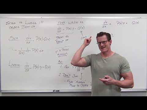 Introduction to Linear Differential Equations and Integrating Factors (Differential Equations 15)