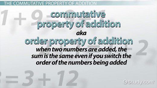 Commutative Property of Addition | Overview & Examples