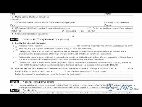 Learn How to Fill the W 8 Form Certificate of Foreign Status of Beneficial Owner for United States