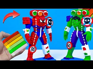 DIY Marvel Superhero Robots Spiderman and Hulk with Clay | Polymer Clay Tutorial