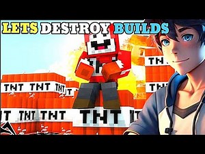 I CREATED AND DESTROYED GIANT BUILDS WITH TNT IN MINECRAFT