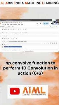 np.convolve function to perform 1D Convolution #numpy #datascience #python #aicommunity