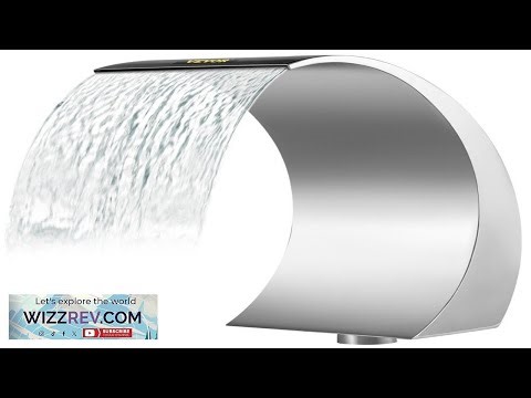 VEVOR Pool Waterfall Fountain Stainless Steel Fountain 15.4 " x 7.9 " x 1.5 "