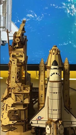 ROKR Space Shuttle 3D Wooden Puzzle ‪@rokr_official‬