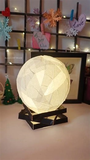 How to Make a Moon Lamp at Home | DIY Night Lamp | Easy Craft Tutorial