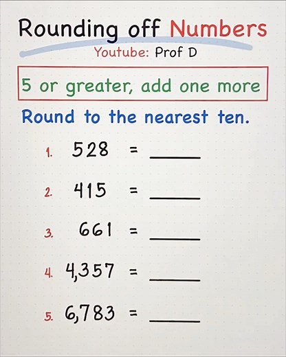 58K views · 1.7K reactions | Rounding off Numbers - Fast and Easy! | Prof D | Facebook