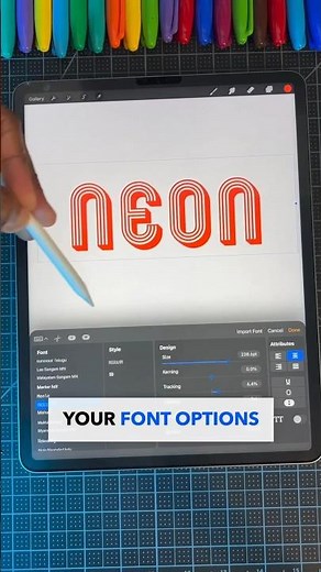 Best Way To Add & Edit Text In Procreate ! 😍 #art #drawing #shorts