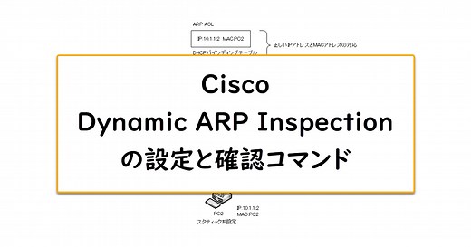 Cisco Dynamic ARP Inspectionの設定と確認コマンド | ネットワークのおべんきょしませんか？