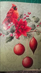 Completed Sticker by Number page from Brain Games Vintage Christmas Book #christmas #stickerbynumber