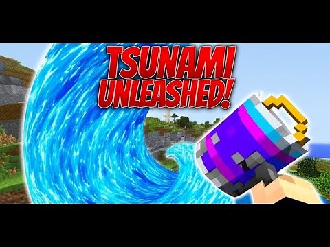 Minecraft Water Tsunami Mod Showcase