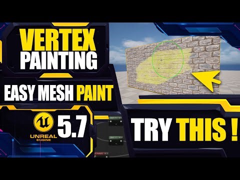 How to Vertex Paint in Unreal Engine 5.7 | Blend Multiple Textures Using Mesh Paint (Beginner Guide)