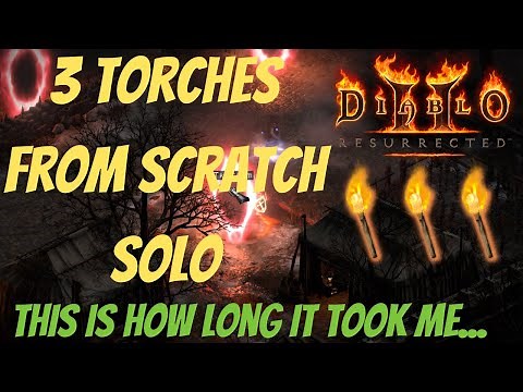 Diablo 2 Resurrected (D2R) - Time Spent Farming 27 keys & 3 Hellfire Torches SOLO