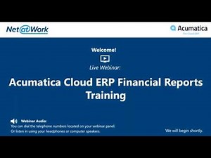 Acumatica Reporting Tips: Financial Reporting Training