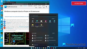 Windows computer stuck or frozen on Screensaver