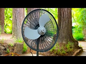 Grey Lasko Stand Fan Destruction