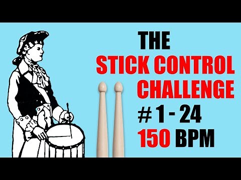 Stick Control Challenge #1-24 150bps for drummers