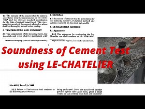 Soundness of Cement Test using LE-CHATELIER Apparatus