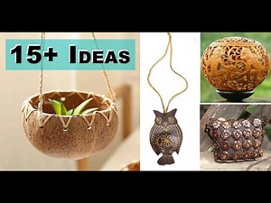 COCONUT SHELL CRAFTS | UPCYCLE COCONUT SHELLS | HOW TO MAKE THING FROM COCONUT SHELLS