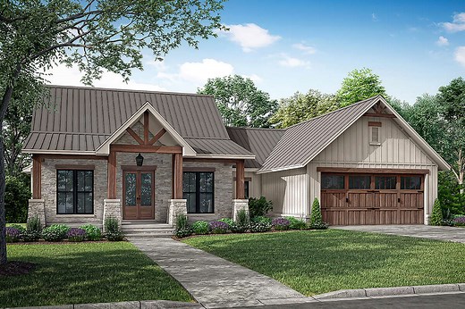Craftsman Plan - 1,698 Square Feet, 3 Bedrooms, 2.5 Bathrooms | Floor Plan #041-00295 | America's Best House Plans