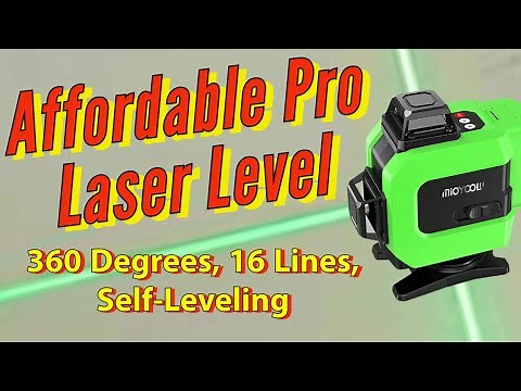 Affordable Self Leveling Laser Level 360 Degrees 16 Lines Laser Level Review Setup and Demonstration