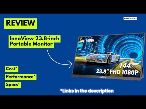 InnoView 23.8" Portable Monitor Review | 1080P FHD, 144Hz, HDR, USB-C/HDMI | Gaming & Workstation