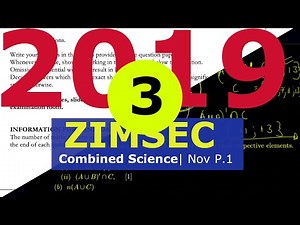 ZIMSEC O'Level Combined Science| November 2019 Paper 1|Part 3