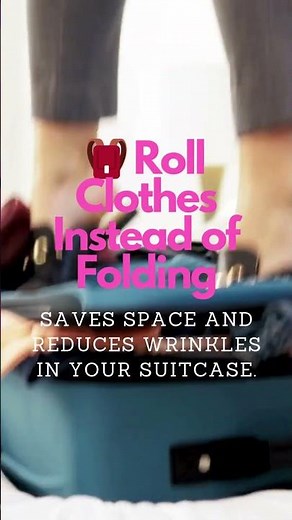 Packing Hack: Roll Your Clothes for More Space & Fewer Wrinkles! 🎒✨