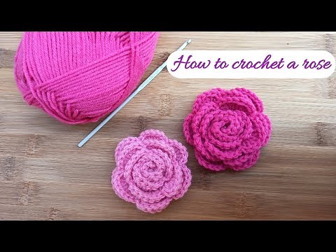How to Crochet Rose Flower for Beginners | Very easy crochet rose motif making for Beginners