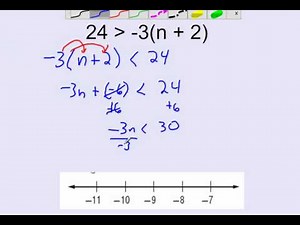 Solving Multi-Step Inequalities with Distributive Property