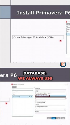 Setting Up a New Database Connection in Primavera P6 Professional #shorts