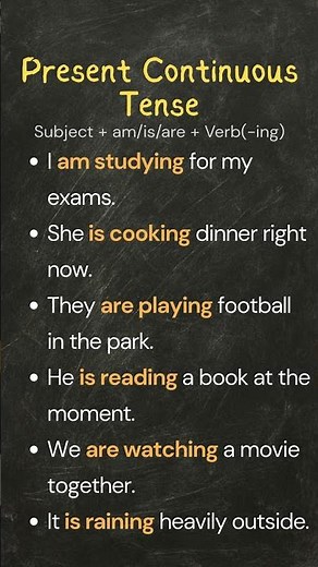 Present Continuous Tense | Formula + 6 Example Sentences | Quick English Grammar Guide