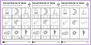 Find and Write the ar Words Differentiated Worksheet Pack