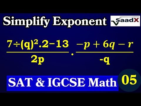 SAT & IGCSE Math | Simplify Exponents | PEMDAS