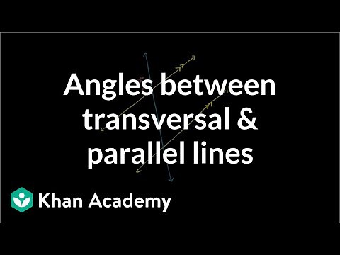 Figuring out angles between transversal and parallel lines | Geometry | Khan Academy