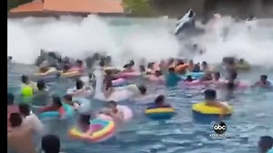 32K views · 481 reactions | WAVE POOL ‘TSUNAMI’: Frightening footage shows a tsunami caused by a malfunction at a crowded wave pool in a Chinese water park, with at least 44 people reportedly hurt in the chaos. David Muir reports. https://abcn.ws/2FLyzTu | ABC World News Tonight with David Muir | Facebook