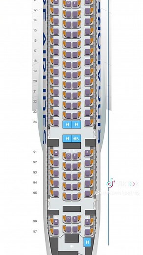 Singapore Airlines A380-800 Seatmap Overview