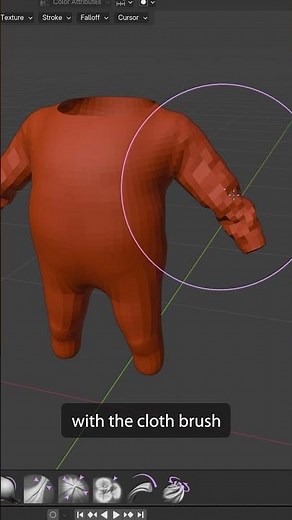 Blender Sculpting Brushes Tip for Easy Folds