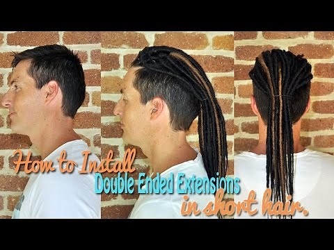 How to install double ended extensions in short hair