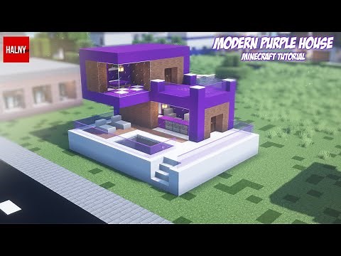 Modern purple house - Minecraft tutorial