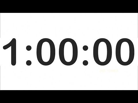 1 Hour Countdown Timer with Alarm! Clock Timer 1 Hour!