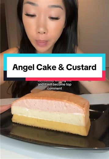 Enjoying Angel Cake and Custard Mukbang Experience